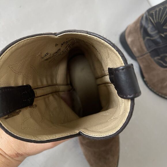 Masterson Boot Brown Black Leather Western Cowboy Boots Youth 4 D Style RB2003Y - Picture 15 of 15